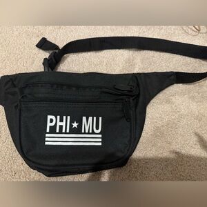 Carnation Collection Phi Mu Women’s Black Belt Bag